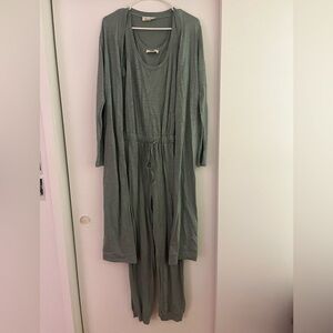 Listicle sage jumper with cardigan. size small.